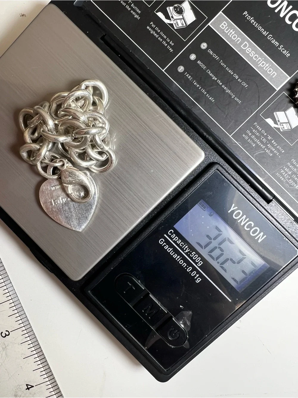 Tiffany & Co. Silver Heart Tag Charm Bracelet - Classic Sterling Link